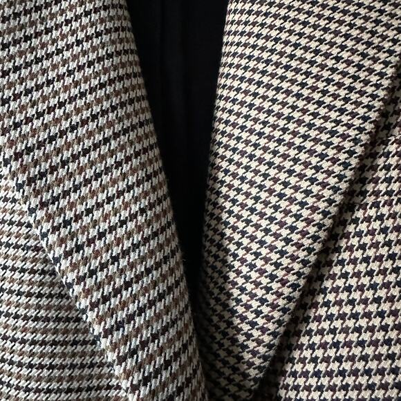 Something Navy Lennon Brown Two Toned Houndstooth Blazer Size Medium - Picture 7 of 11